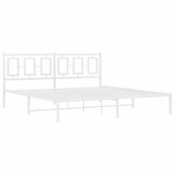  Metalni okvir za krevet s uzglavljem bijeli 183x213 cm | shoptok.hr
