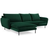 Cosmopolitan Design Temno zelena žametna kotna zofa (levi kot) Vienna - Cosmopolitan Design Cene
