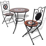  3-dijelni bistro set s keramičkim pločicama terakota-bijeli | shoptok.hr
