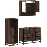 vidaXL 3-dijelni set kupaonskog namještaja boja smeđeg hrasta drveni | shoptok.hr