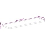 Stolna Mizna plošča 100x40x3,8 cm pravokotna trden mangov les, (21411861) | Shoptok.si
