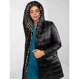 Fashion Hunters Black quilted transitional jacket with a binding Cene