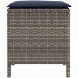  Vrtni otoman 2 Komad Siva i tamnoplava 38 x 38 x 45 cm PE ratan | shoptok.hr