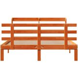 vidaXL Posteljni okvir z vzglavjem voščeno rjava 160x200 cm borovina | Shoptok.si