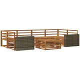  Set vanjskih sofa 7 kom. Prirodna Čvrsto drvo akacije | shoptok.hr