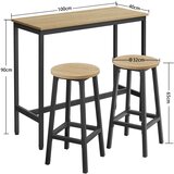  Barski stol + 2 taburea - sonoma - LBT219B11 | shoptok.hr