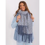 Wool Fashion Italia Scarf-AT-SZ-23125.75-white-blue | Shoptok.si