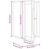  Kopalna stenska omarica s polico FLORO Bela 35 x 30 x 60 cm, (5000157089) | Shoptok.si