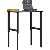  Radni stol tamnosmeđi 80x60x(71,5-98) cm masivno drvo hrast | shoptok.hr