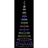 LED božićno drvce s 230 LED svjetlima Šareni 184.5 cm Metal | shoptok.hr