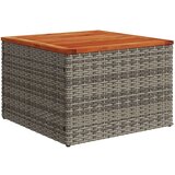  Vrtni stol sivi 55 x 55 x 37 cm od poliratana i bagremovog drva | shoptok.hr