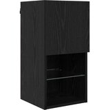 TV stenske enote z LED 6 pcs Črna Orehovina Konstruiran les, (5000132792) | Shoptok.si