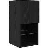 TV zidne jedinice s LED-om Zidne 6 pcs Crni hrast Konstruirano drvo | shoptok.hr