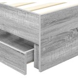  Konstrukcija postelje Siva Sonoma 90 x 200 cm Inženirsko leseno, (5000121615) | Shoptok.si