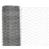 Mrežna ograda od pocinčanog čelika za kokoši 25 x 1,5 m srebrna | Eponuda.com