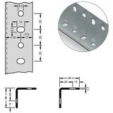 hofe jeklen kotni profil za modularni sistem, 38 x 38 x 1,7 mm, dolžina 2 m, pocinkano, de 10 kosov Cene