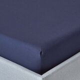 HOMESCAPES prilegajoče se pregrinjalo iz egiptovskega bombaža v mornarsko modri barvi, 200 niti, 120x190 cm, (20750759) | Shoptok.si