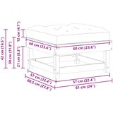  Noge za odmaranje u vrtu Masivna borovina Bakarno smeđa bor | shoptok.hr