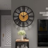 Tutumi Okrugli zidni sat Loft 35 cm metalni/drveni | shoptok.hr