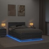  Krevetna konstrukcija S LED lampica Siva Sonoma 120 x 200 cm | shoptok.hr