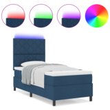  vzmetnica z vzmetnico in LED modra 100x200 cm tkanina, (22083234) | Shoptok.si