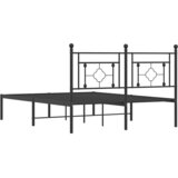  Metalni okvir za krevet s uzglavljem crni 140x200 cm | shoptok.hr