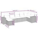  7-dijelni set vrtnih sofa svjetlosivi od poliratana | shoptok.hr