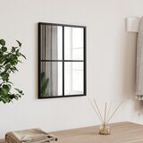 vidaXL Zidno ogledalo crno 30 x 40 cm pravokutno željezno | shoptok.hr