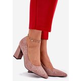 VINCEZA Elegant Heels On A Heel In Pink | Shoptok.si