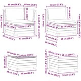  Zunanja garnitura za sedenje 4 Kos Rjava Masiven les akacije, (5000272750) | Shoptok.si