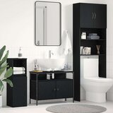  Ormar za Lavabo - Umivaonik Crna Hrast 80x30x60 cm Upravna drvena ploča u