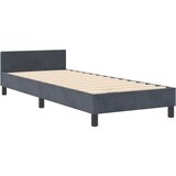 vidaXL Postelja Temno Siva 80x200 cm Žamet | Shoptok.si