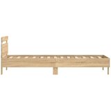  Okvir kreveta s uzglavljem LED boja hrasta sonome 100 x 200 cm | shoptok.hr