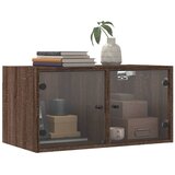  Zidni ormarići staklena vrata 2 kom boja hrasta 68,5x37x35 cm | Eponuda.ba