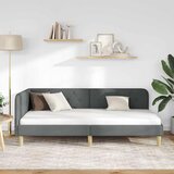  Kutni okvir kreveta Tamno siva 90 x 190 cm tkanina | shoptok.hr