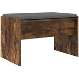  Klupa za hodnik s jastukom Dimljeni hrast 63 x 38 x 40 cm | shoptok.hr