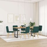  Jedilni stoli 6 kosov temno zeleno blago, (21822235) | Shoptok.si