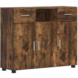 vidaXL kreveta dimljeni hrast 88.5 x 30.5 x 73 cm konstruirano drvo | shoptok.hr
