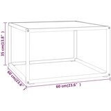 vidaXL Klubska mizica črna z belim marmornim steklom 60x60x35 cm | Shoptok.si