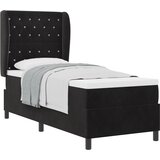 vidaXL Box Spring postelja z vzmetnico v črni barvi, 80x200 cm žamet | Shoptok.si