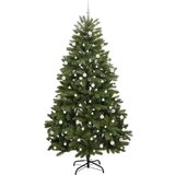 vidaXL Umjetno božićno drvce S LED lampica Zelena 270 cm PVC i metal | shoptok.hr