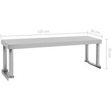  Polica za radni stol 120 x 30 x 35 cm od nehrđajućeg čelika | shoptok.hr