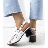 Gemre White leather sandals with Zand upper | Shoptok.si