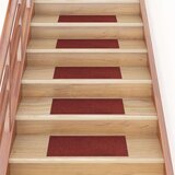 vidaXL Samoljepljivi otirači za stepenice 15 kom 60 x 25 cm crveni Cijene