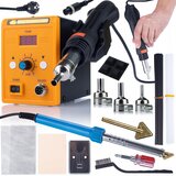 Rosfix Komplet Postaja za spajkanje Hot-air 858D + Spajkalnik tipa železo Blue Lark 80W BL80W z kompletom dodatkov (plastika, mrežice), (21739261) Cene