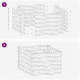 Povišeni vrtni krevet Antracit 100 x 80 x 55 cm | shoptok.hr