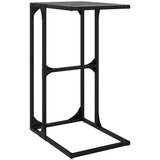  Bočni stolić s crnom staklom 40 x 30 x 61,5 cm čelični | Eponuda.ba