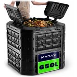 KADAX Velik modularni vrtni kompostnik, celoletno gnojilo, odporno proti zmrzali, 650 l, (5000358090) Cene