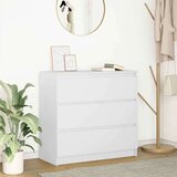  Komoda bijela 80x35x76 cm od konstruiranog drva | shoptok.hr