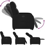  Naslonjač na podizanje od tkanine crni | shoptok.hr